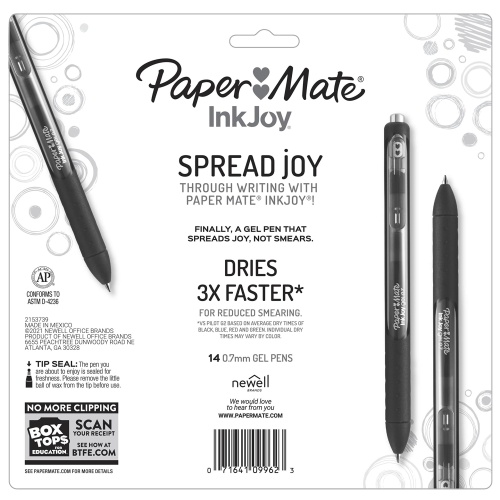 Paper Mate InkJoy Pens, Gel Pens, Medium Point (0.7 mm), Assorted, 14 Count - Image 2