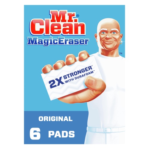 Mr. Clean Magic Eraser Original Cleaning Pads with Durafoam, White, 6 Count - Image 1