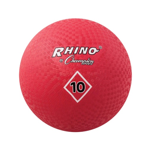 Champion Sports 10 Inch Playground Ball, Red - Image 1