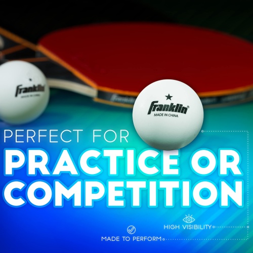 Franklin Sports Ping Pong Balls - Official Size + Weight White 40mm Table Tennis One Star Professional Durable High Performance 12 Count (Pack of 1) Packaging may vary - Image 5