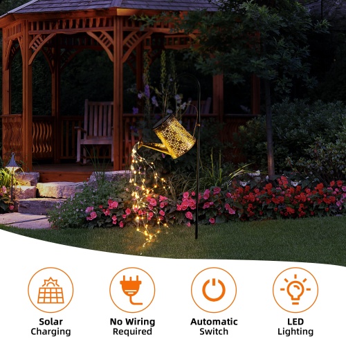 Otdair Solar Watering Can with Lights, Outdoor Garden Decor Waterproof Solar Garden Lights for Outdoor Pathway Yard Lawn Patio Party Decorations Gift for Mom Grandma Birthday - Image 5