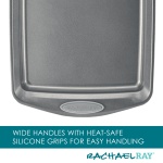Rachael Ray Nonstick Bakeware Set with Grips, Nonstick Cookie Sheets / Baking Sheets - 3 Piece, Gray with Sea Salt Gray Grips - Image 6