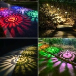 Nupostai Bright Solar Pathway Lights 8 Pack,Color Changing+Warm White LED Path Lights Outdoor,IP67 Waterproof, Solar Powered Garden Lights for Walkway Yard Backyard Lawn Landscape Decorative - Image 2